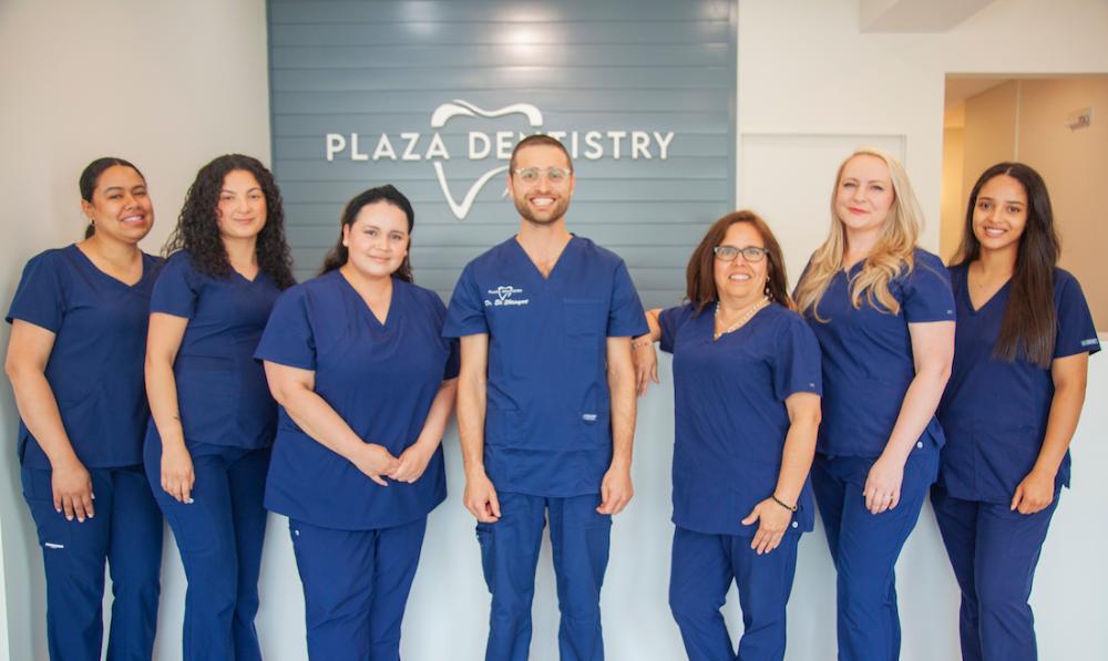 group photo of plaza dentistry team | cosmetic dentist teaneck nj